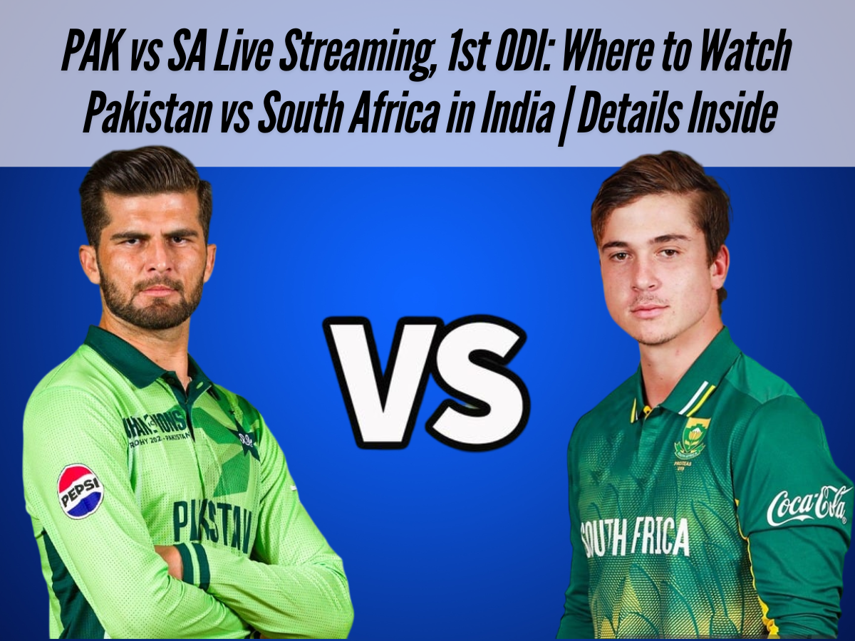 PAK vs SA Live Streaming, 1st ODI: Where to Watch Pakistan vs South Africa in India | Details Inside