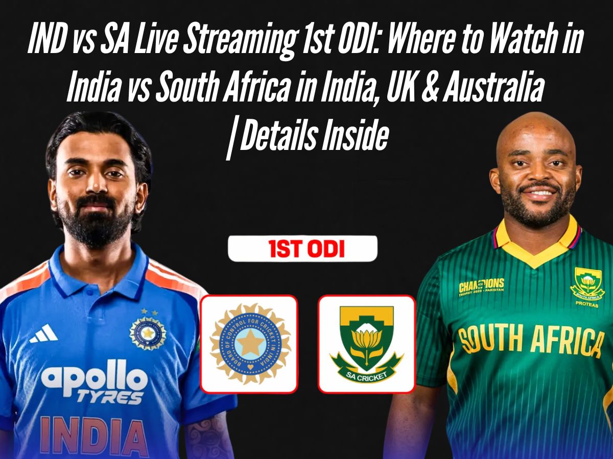 IND vs SA Live Streaming 1st ODI: Where to Watch in India vs South Africa in India, UK & Australia | Details Inside