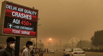 Delhi’s Air Quality Crashes, AQI Jumps 100 Points Overnight in Toxic Surge