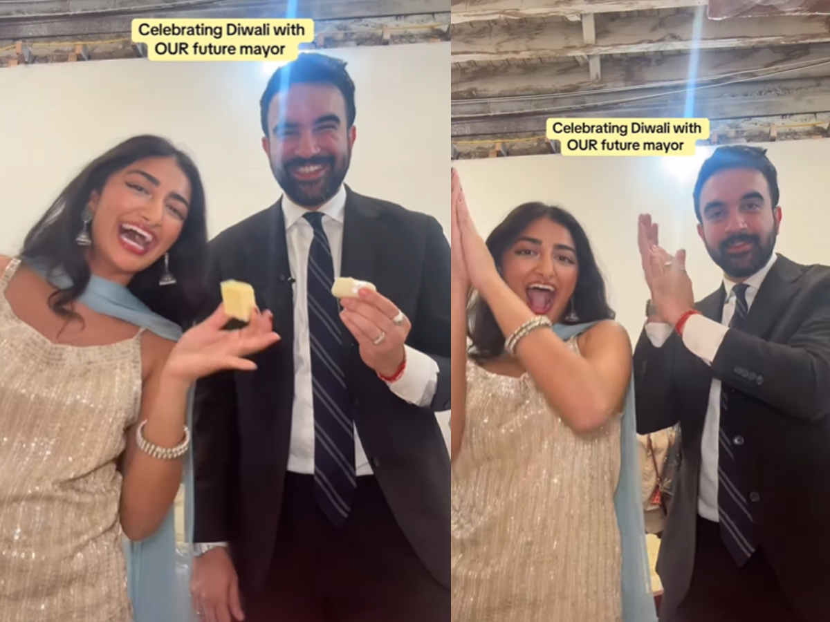Zohran Mamdani’s Diwali Video Goes Viral: Netizens Notice ‘Kalawa’ on New York Mayor’s Wrist | Watch