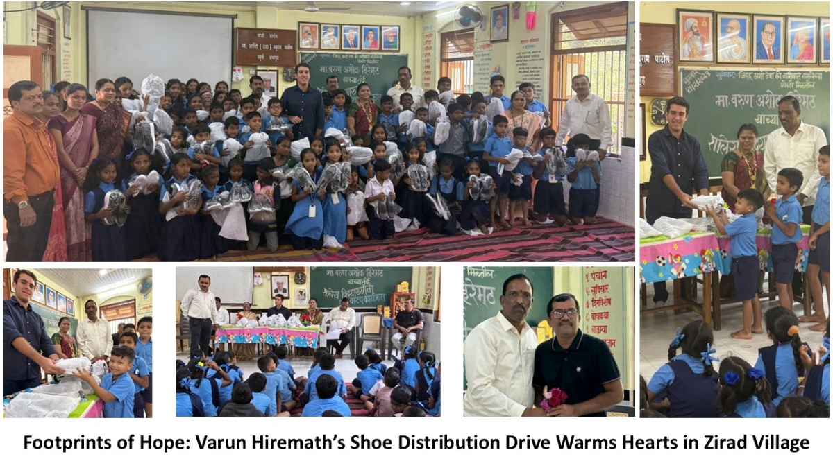 Footprints of Hope: Varun Hiremath’s Shoe Distribution Drive Warms Hearts in Zirad Village