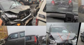 Multiple Vehicles Crash on Noida Expressway Amid Thick Fog, Several Injured | Watch