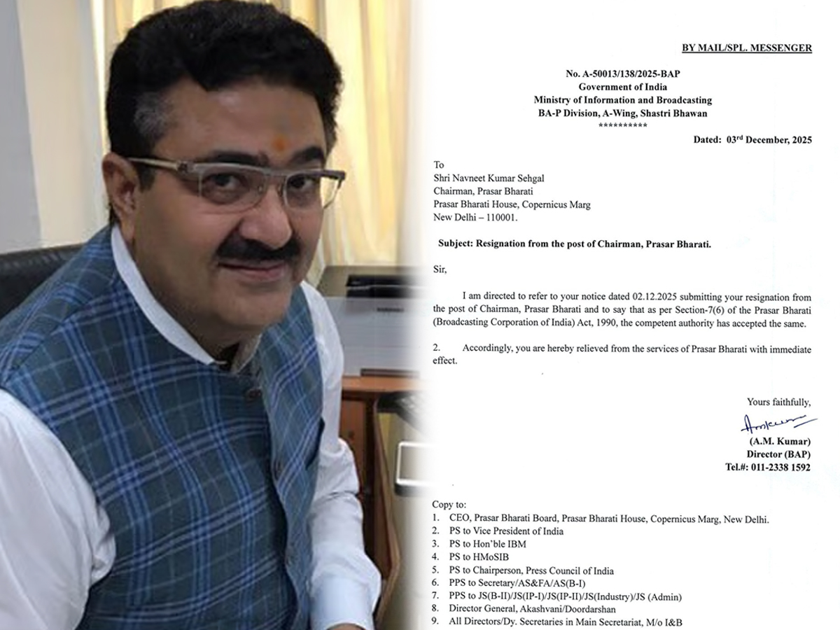 Who Is Navneet Kumar Sehgal & Why Did He Resign From Prasar Bharati With 1 Year Left in Tenure?