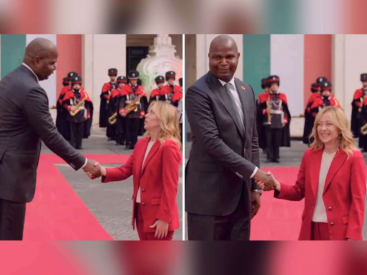 World Leaders Discuss Policy While Photographers Battle Gravity at Meloni–Chapo Rome Meet | Watch