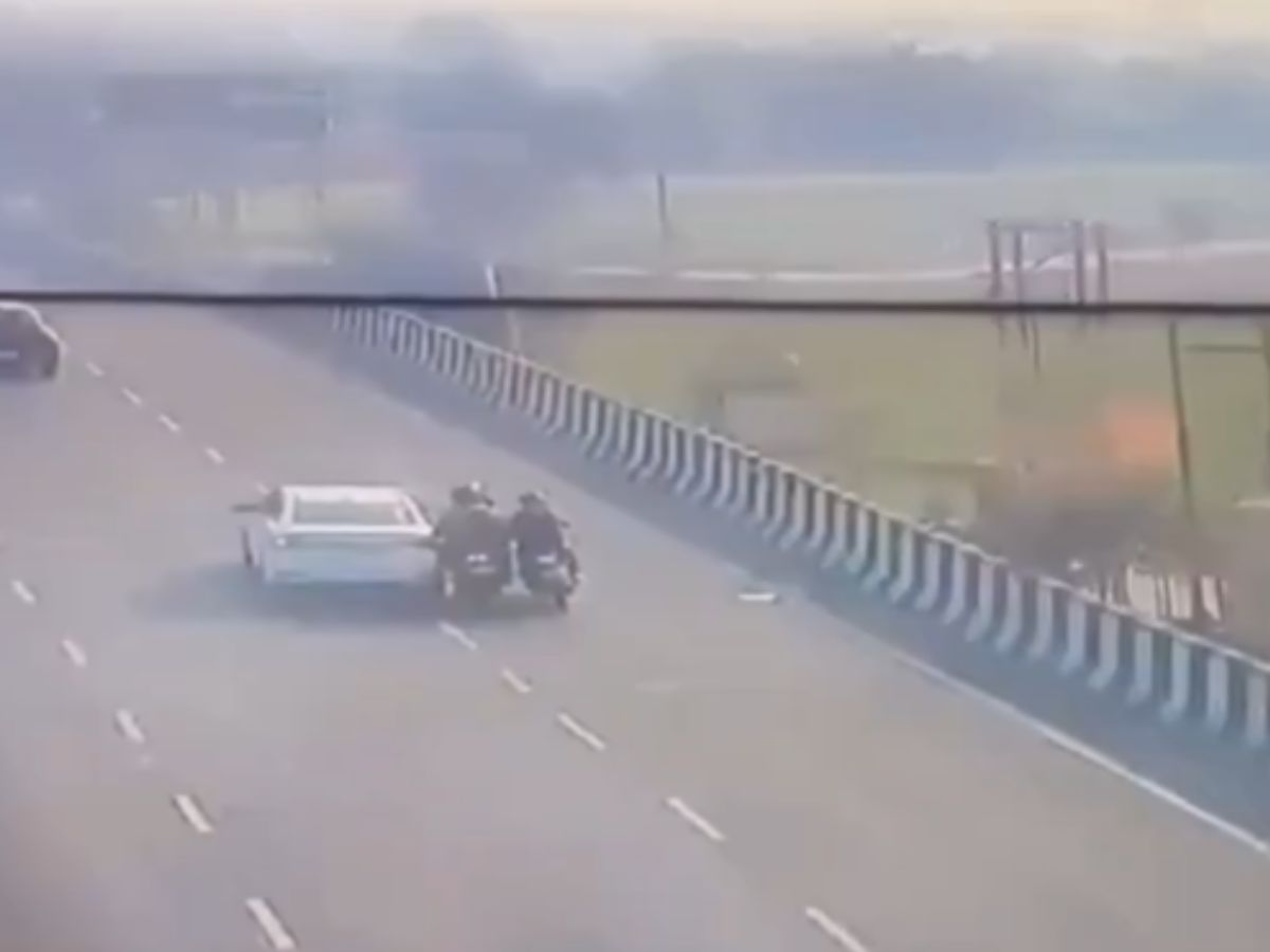 ₹85 Lakh Robbery Caught on Camera as Thieves Target Accountant on Busy Highway