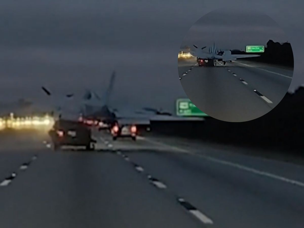 Florida Small Plane Crashes Into Car During Emergency Landing on I-95 | WATCH