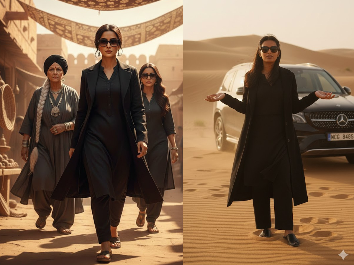 Dhurandhar-Style AI Pictures Go Viral: Fans Recreate Iconic Desert Scene Inspired by Akshaye Khanna | Prompt Inside