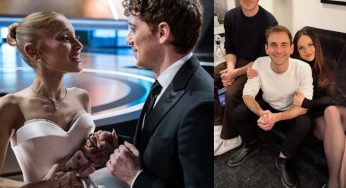 Ethan Slater Makes ‘Sneak’ Backstage Appearance at Ariana Grande’s SNL, Silencing Split Chatter