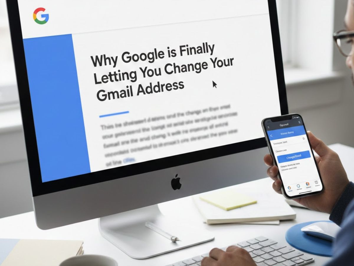 Google Ends a 20-Year Gmail Rule: You Can Now Change Your Email Address | Why Google is Finally Letting You Change Your Gmail Address