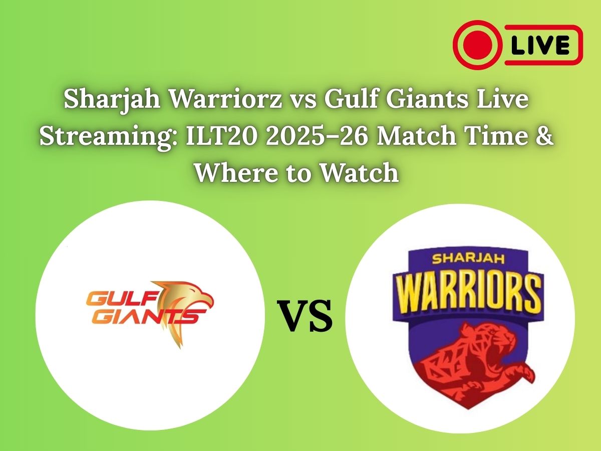 Sharjah Warriorz vs Gulf Giants Live Streaming: ILT20 2025–26 Match Time & Where to Watch