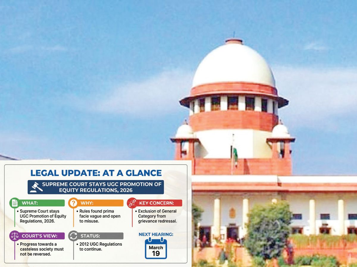 SC halts UGC equity rules, orders redraft