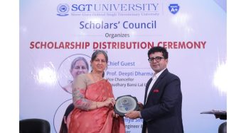 SGT University Hosts Scholarship Distribution Ceremony to Support and Empower Meritorious Students