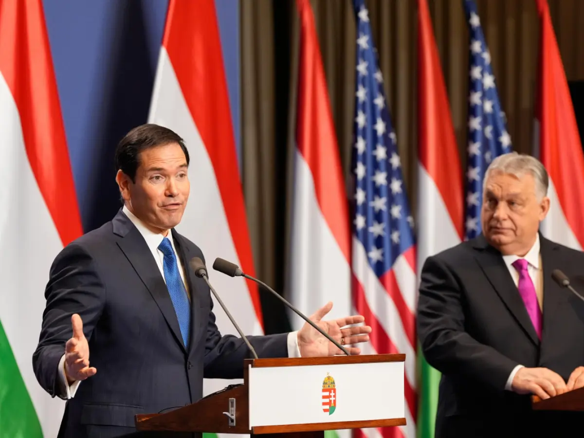 Rubio plugs Orbán’s bid for another term after April elections during a visit to Budapest