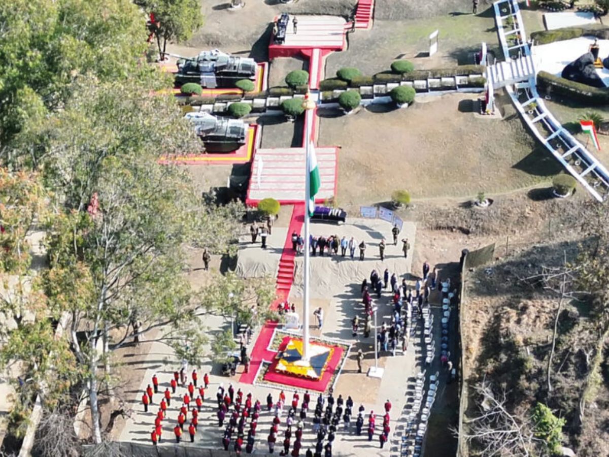 Army inaugurates 62-foot high-mast Tricolour at historic Usman Memorial in Rajouri ahead of Naushera Day