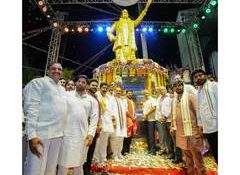 Telangana CM Revanth Reddy unveils NTR statue in Hyderabad, hails legacy of former Andhra Pradesh CM