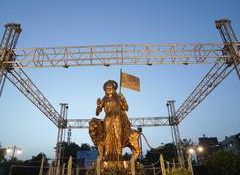Union Home Minister Amit Shah unveils 'Bharat Mata Sculpture' installed by AMC near new Vadaj Circle