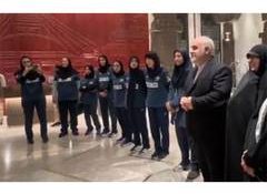 Iran Ambassador Mohammad Fathali meets country's women volleyball team after 2026 CAVA C'ship win
