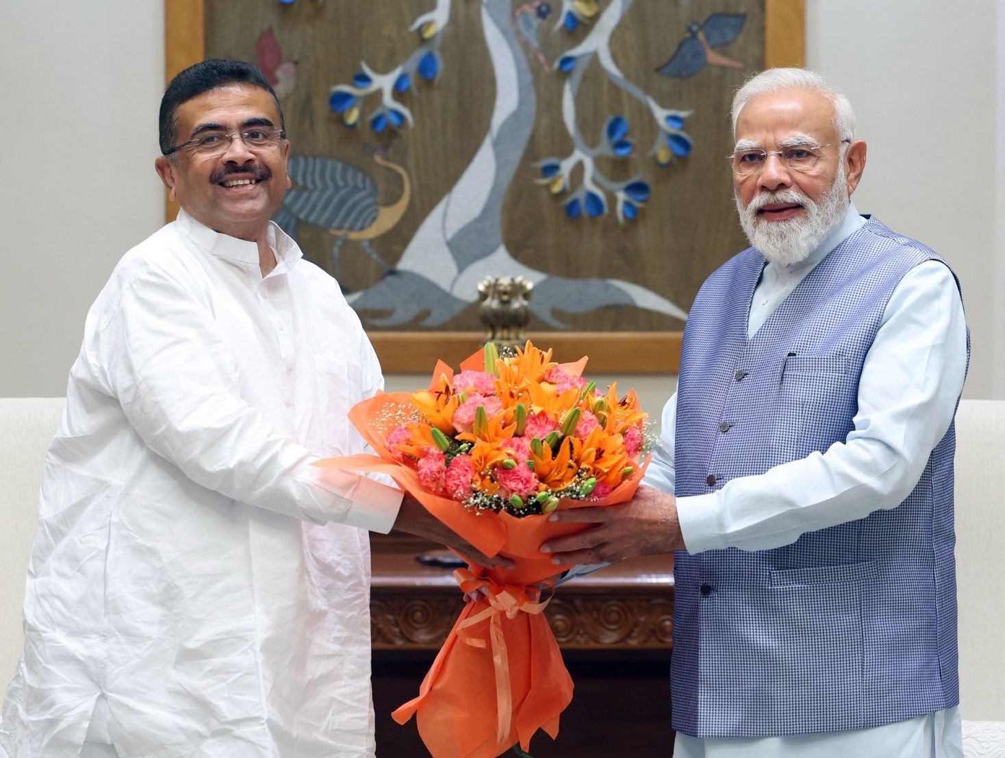 CM Suvendu meets PM Modi in Delhi