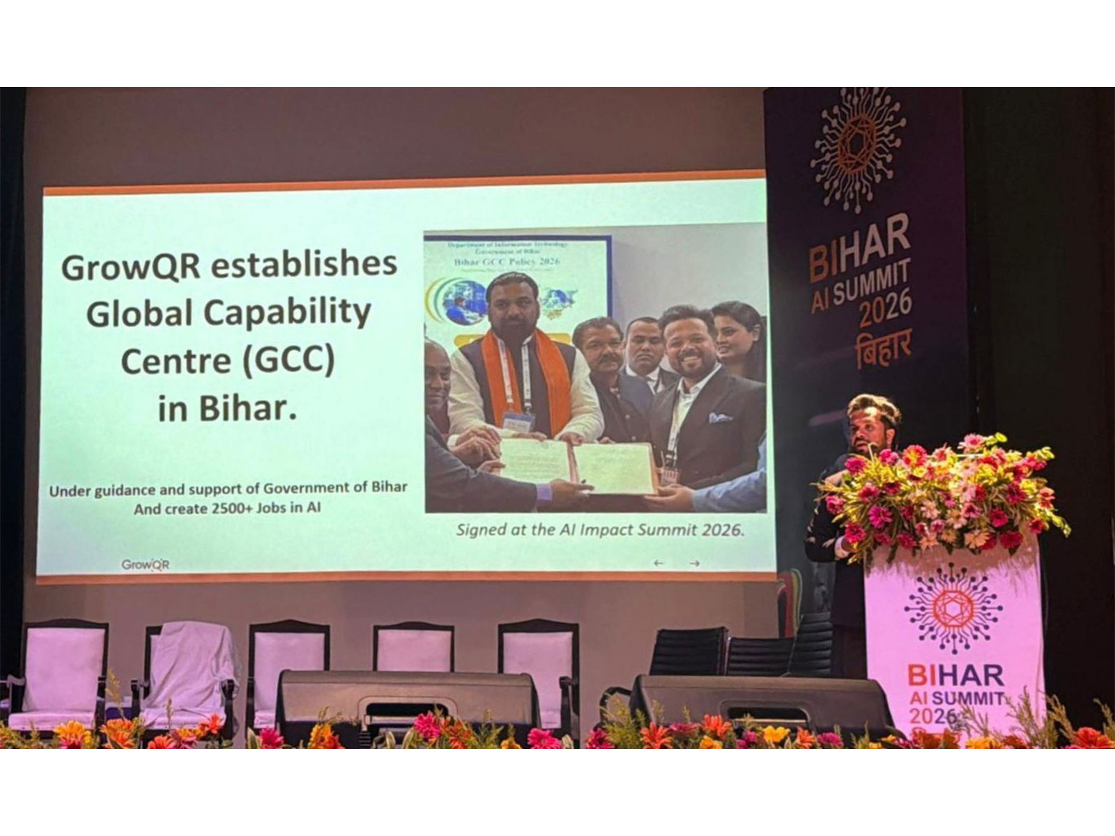 GrowQR Founder Bibin Babu Delivers Keynote at Bihar AI Summit 2026, Announces Global Capability Centre for Bihar GrowQR Founder Bibin Babu Delivers Keynote at Bihar AI Summit 2026, Announces Global Capability Centre for Bihar