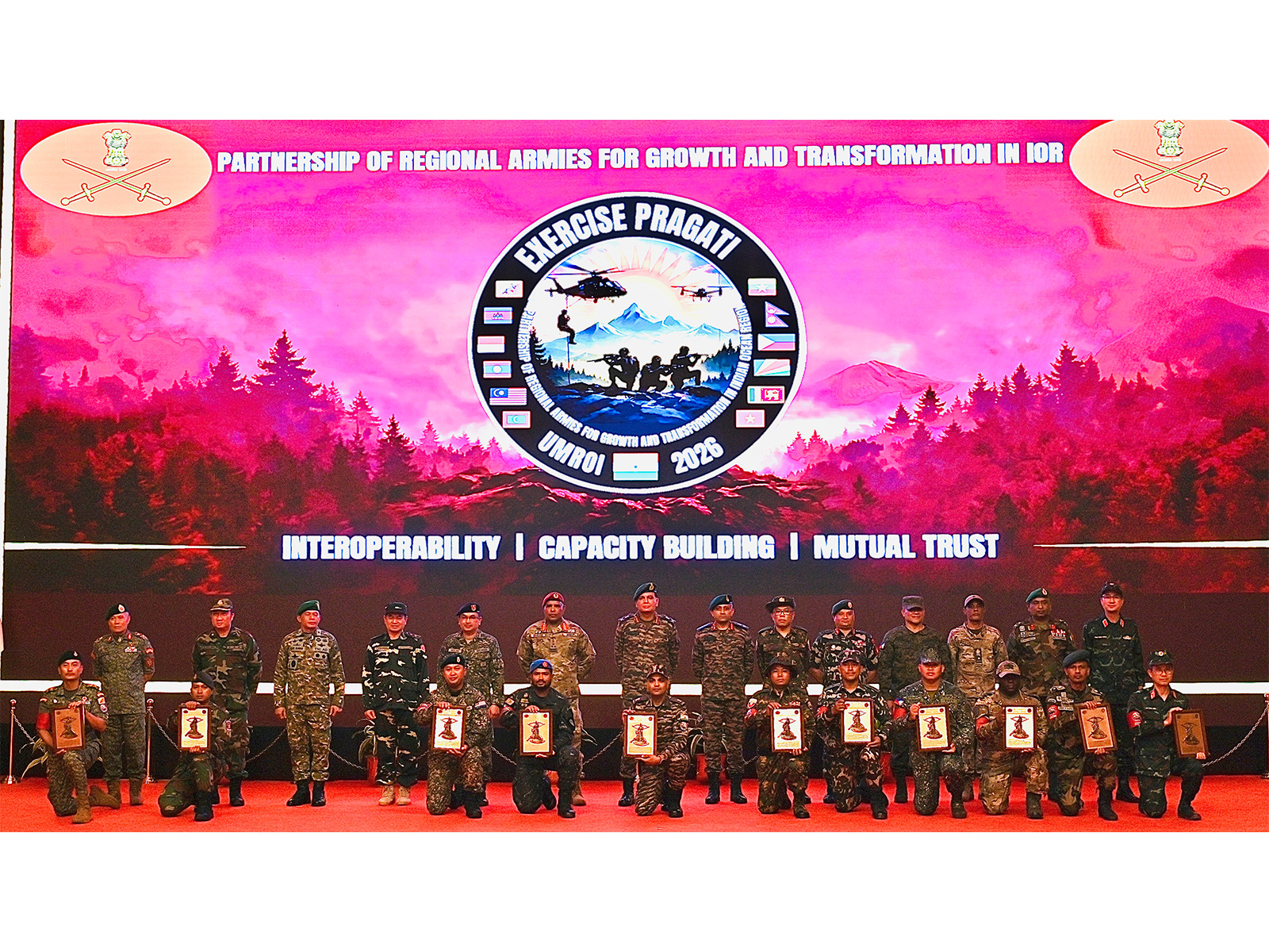 Multinational Exercise PRAGATI 2026 concludes in Meghalaya's Umroi (Photo/PIB)