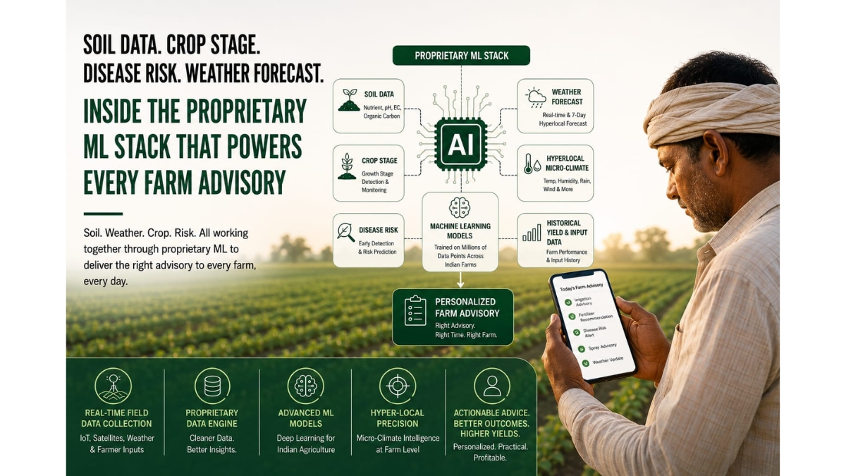 Soil Data. Crop Stage. Disease Risk. Weather Forecast. Inside the Proprietary ML Stack That Powers Every Farmneed Farm Advisory