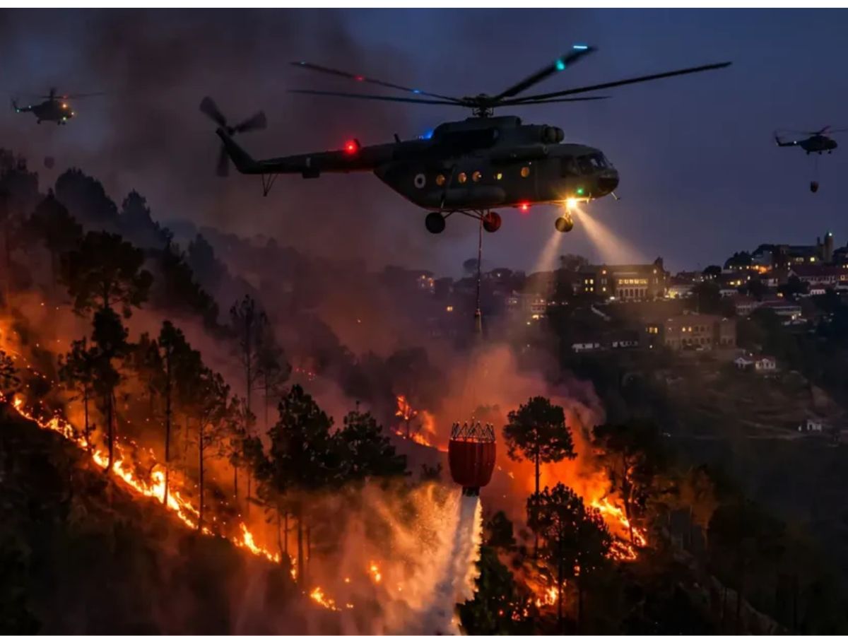 Indian Air Force Leads Massive Aerial Firefighting Operation in Himachal