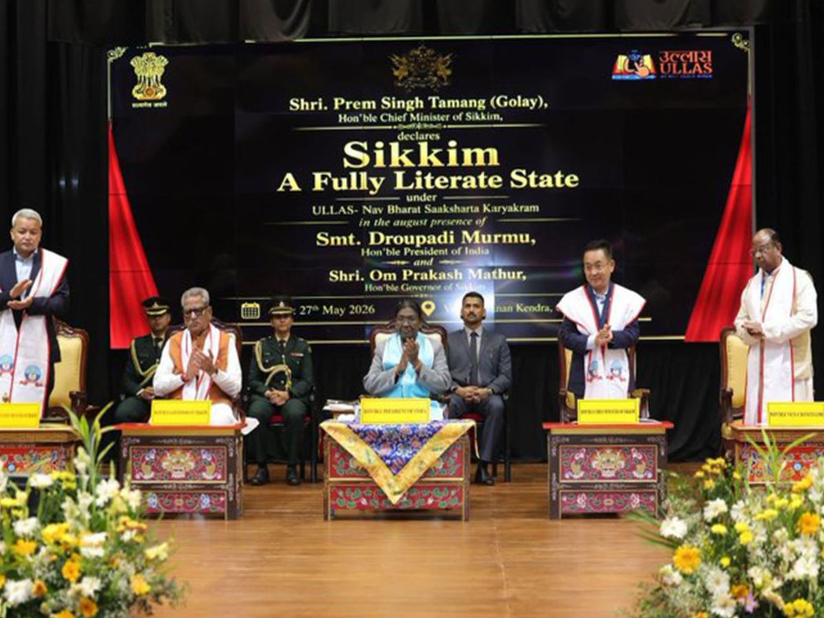 Scindia congratulates Sikkim on being declared fully literate