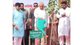 Gandhinagar: Gujarat CM Bhupendra Patel plants sapling under 'Ek Ped Maa ke Naam' initiative