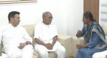 Congress leader Digvijay Singh, Jitu Patwari meet Rajya Sabha candidate Meenakshi Natarajan