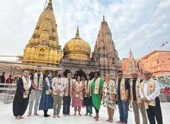 BRICS delegates experience India's spiritual heritage at Kashi Vishwanath Temple in Varanasi