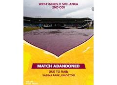 Rain washes out second ODI as West Indies' series hopes fade against Sri Lanka