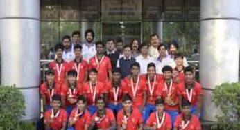 Union Sports Minister Mandaviya felicitates men's, women's teams for medal winning performances in Under-18 Hockey Asia Cup