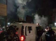 Manipur: Police use tear gas to disperse crowd gathered at JNIMS mortuary to recieve bodies of six Naga men