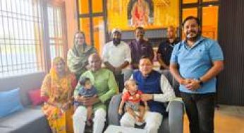 Uttarakhand CM Pushkar Singh Dhami meets family of MLA Arvind Pandey in Udham Singh Nagar