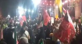 Dozens demonstrate against peace deal with US outside Iran foreign ministry