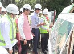 Maharashtra CM Devendra Fadnavis inspects ongoing construction of Mumbai Coastal Road project