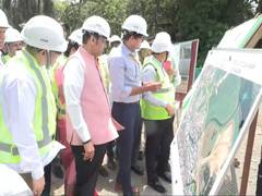 Maharashtra CM Devendra Fadnavis inspects ongoing construction of Mumbai Coastal Road project
