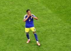 Curacao score first-ever World Cup goal in debut match, Comenencia nets the ball against Germany