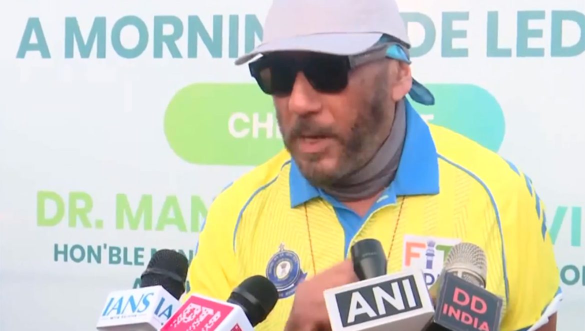 "Fitness is everything," says Jackie Shroff as he participates in Fit India Cyclothon in Mumbai