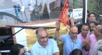 J-K: Around 9,000 pilgrims depart from Nagrota for Annual Mata Kheer Bhawani Mela amid tight security