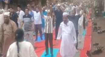 Mumbai BJP Minority Morcha organises yoga session at Minara Masjid ahead of International Yoga Day