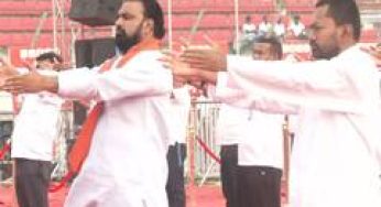 Patna: Union Min Lallan Singh, Bihar CM, Health Min join International Yoga Day session