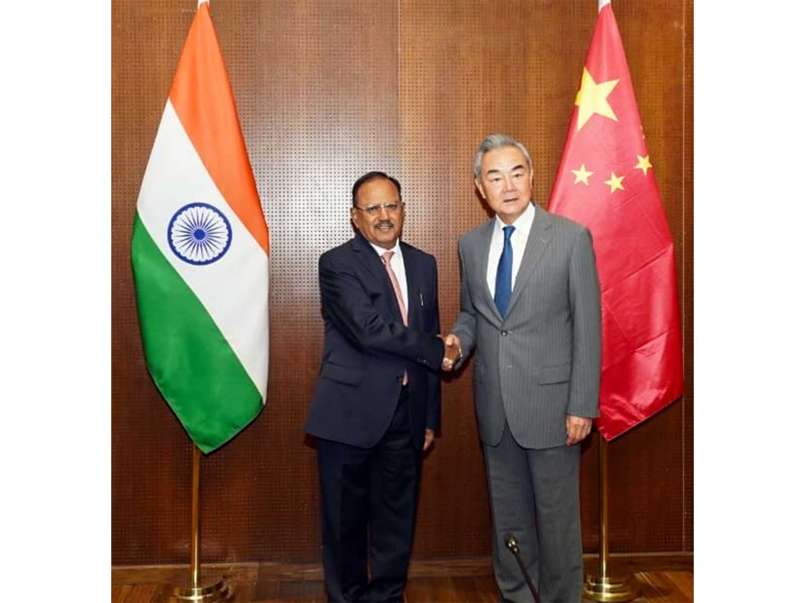 NSA Ajit Doval and Chinese Foreign Minister Wang Yi (Photo/X@MEAIndia)