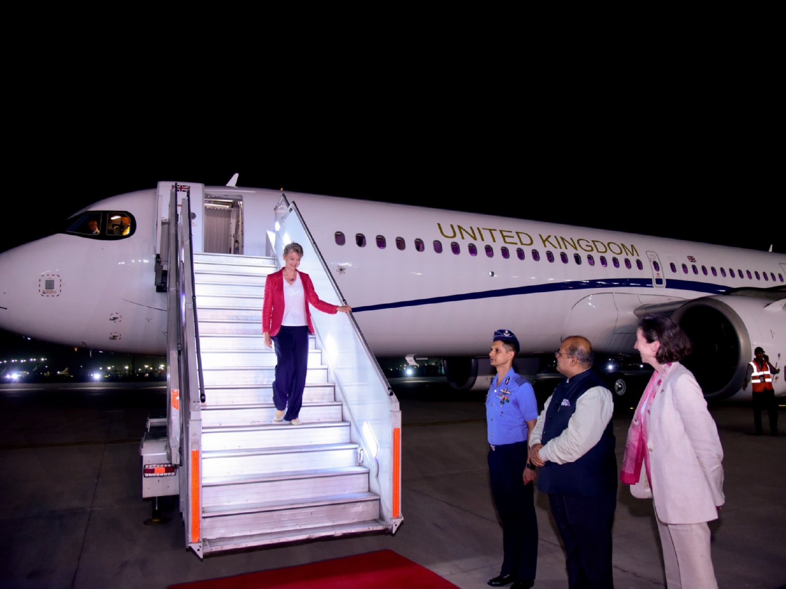 British Foreign Secretary Yvette Cooper arrives in New Delhi during her first official visit to India. (Photo: X/@MEAIndia) British Foreign Secretary Yvette Cooper arrives in New Delhi during her first official visit to India. (Photo: X/@MEAIndia)