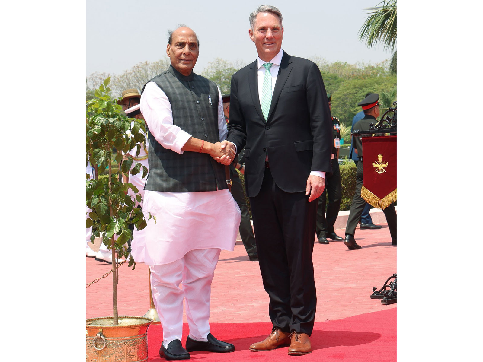 Defence Minister Rajnath Singh and his Australian counterpart Richard Marles (Photo/X@rajnathsingh)