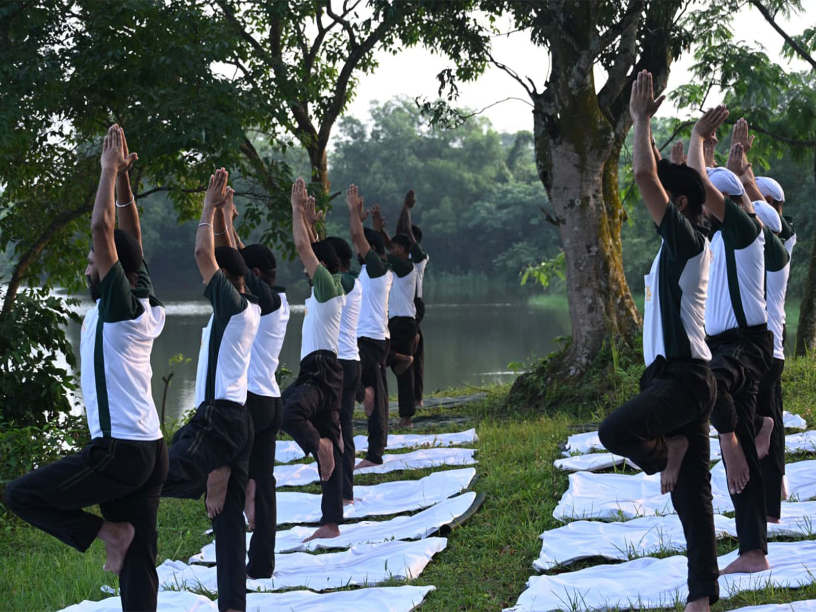 Indian Army celebrates International day of Yoga at Agartala (Photo/ANI)