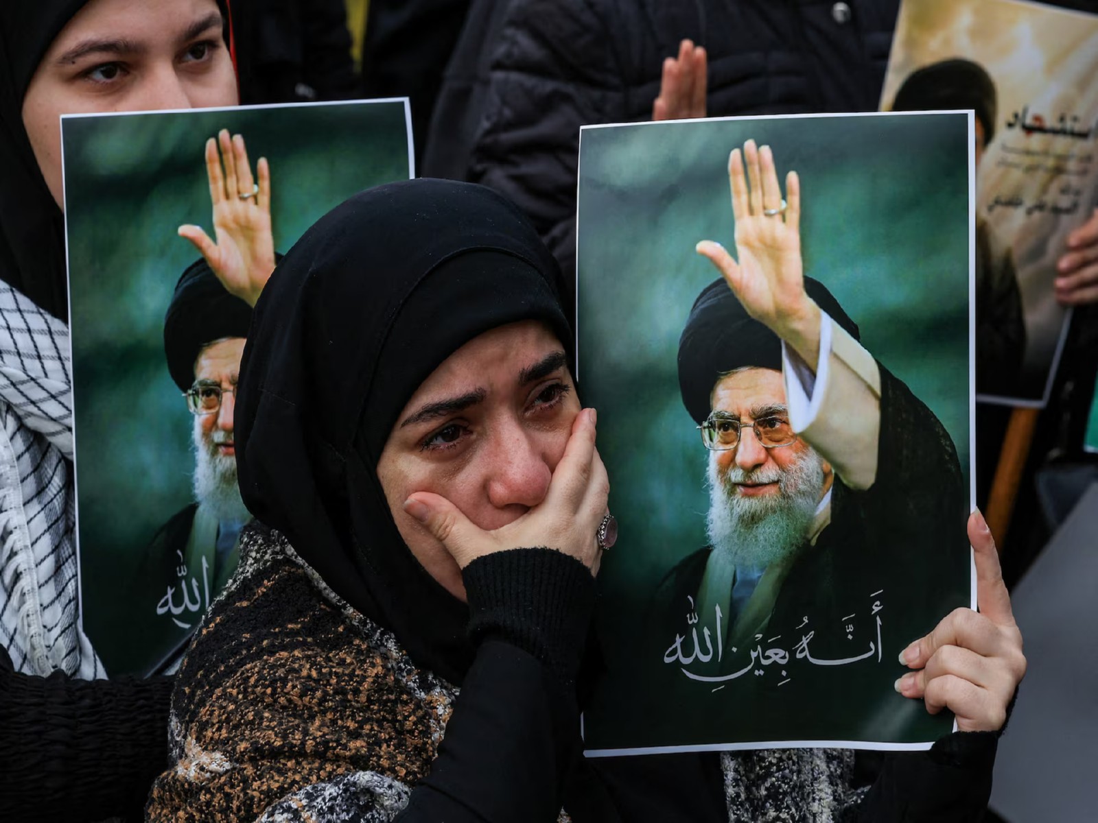 A woman holds a placard bearing an image of the late Iranian Supreme Leader Ayatollah Ali Khamenei. (Photo/Reuters) A woman holds a placard bearing an image of the late Iranian Supreme Leader Ayatollah Ali Khamenei. (Photo/Reuters)