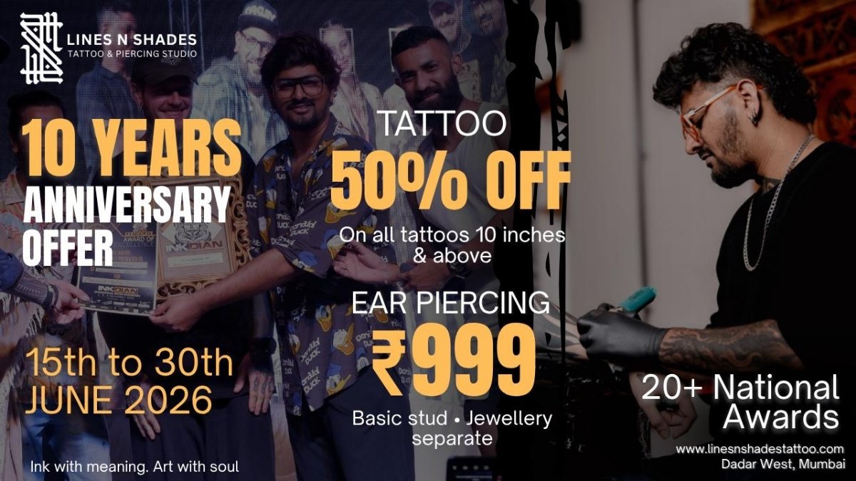 Lines N Shades Tattoo Studio Marks a Decade of Artistic Excellence in Mumbai