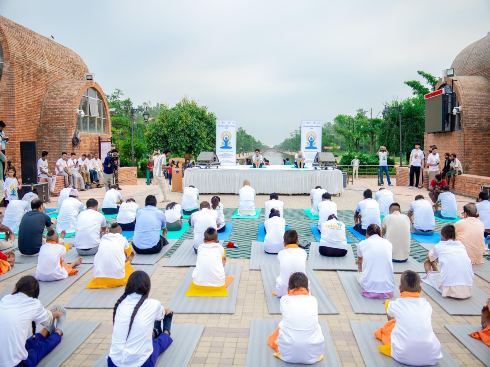 Hundreds perform Yoga asanas in Nepal’s Pokhara on 12th International Yoga Day
