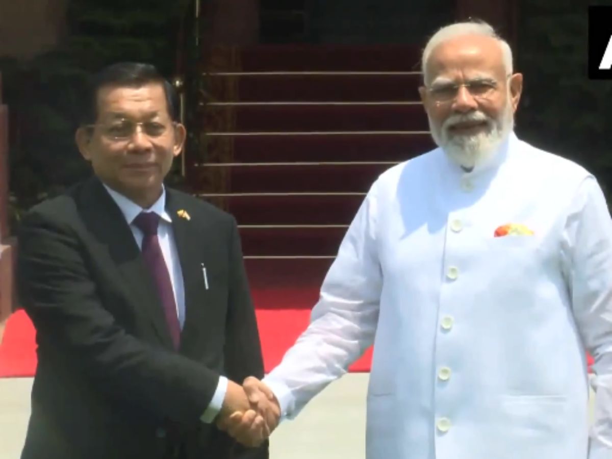 PM Modi Meets Myanmar President Min Aung Hlaing In Delhi To Boost Bilateral Ties